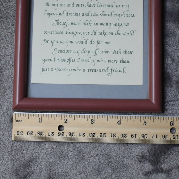 Vintage To My Sister Framed Poem - Picture 5 of 8